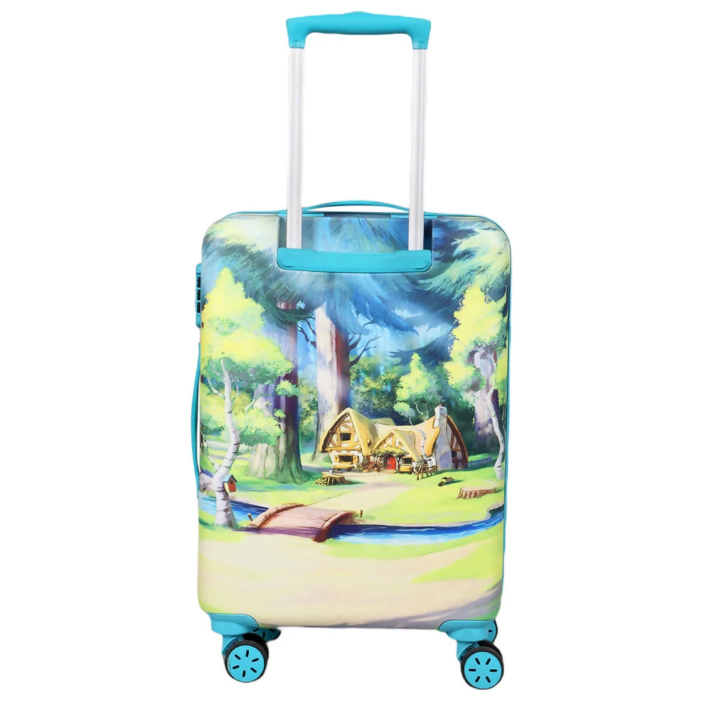 Novex Disney Princess Green Travelling Kids Trolley Bags for Girls Luggage 4 Wheels ( Green/18Inch)