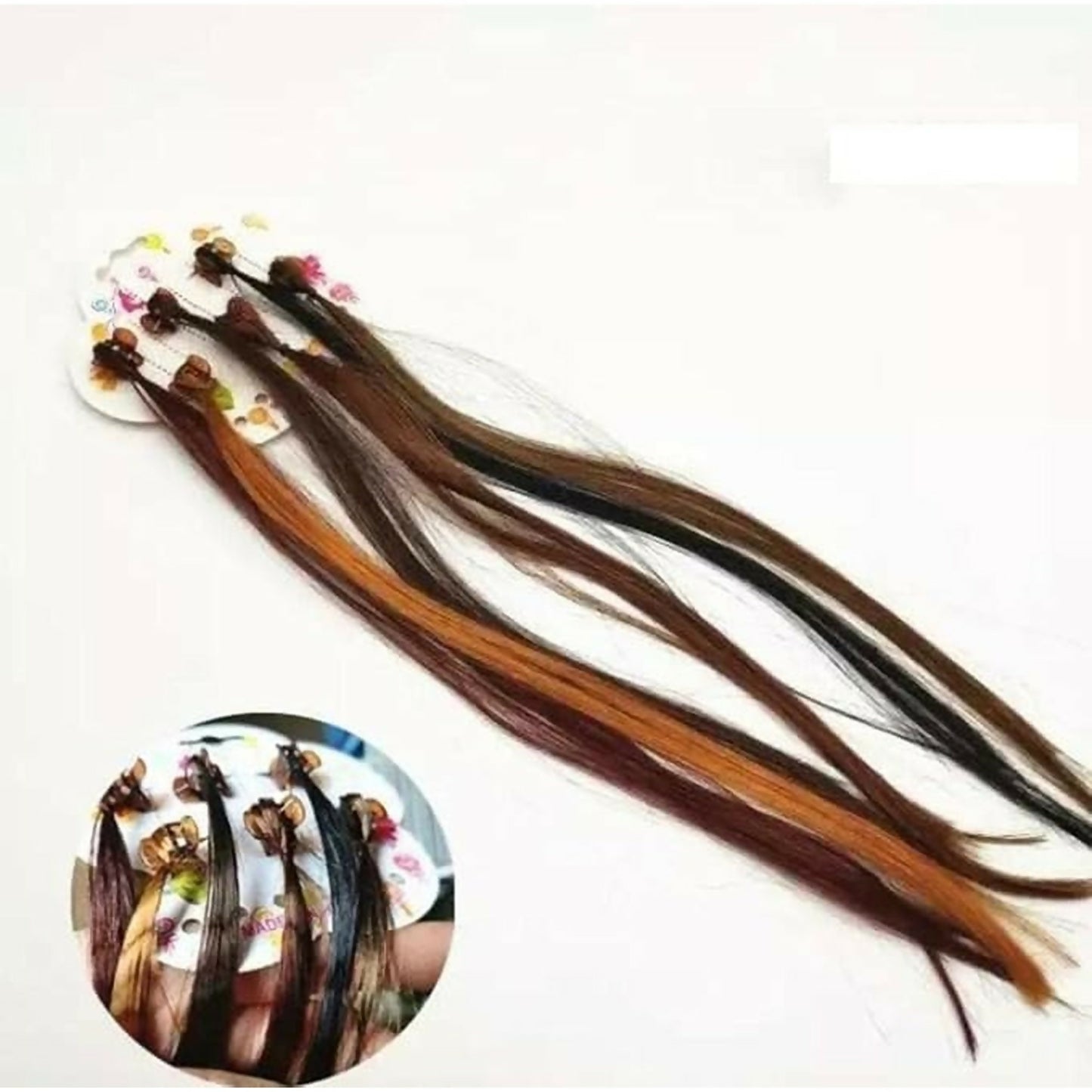 Clip-On Hair Braid Extensions for Girls | Natural Look Styling Accessories Pack of 6