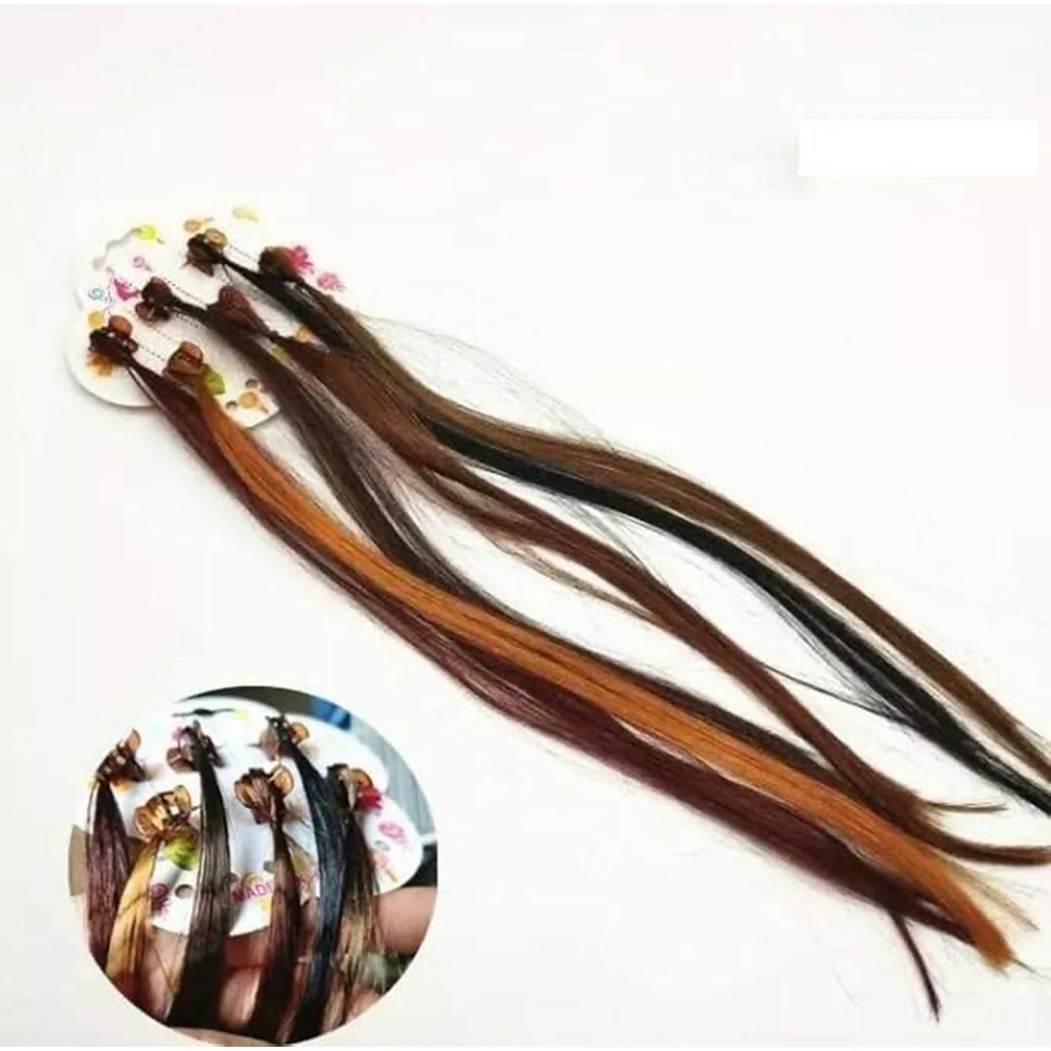 Clip-On Hair Braid Extensions for Girls | Natural Look Styling Accessories Pack of 6