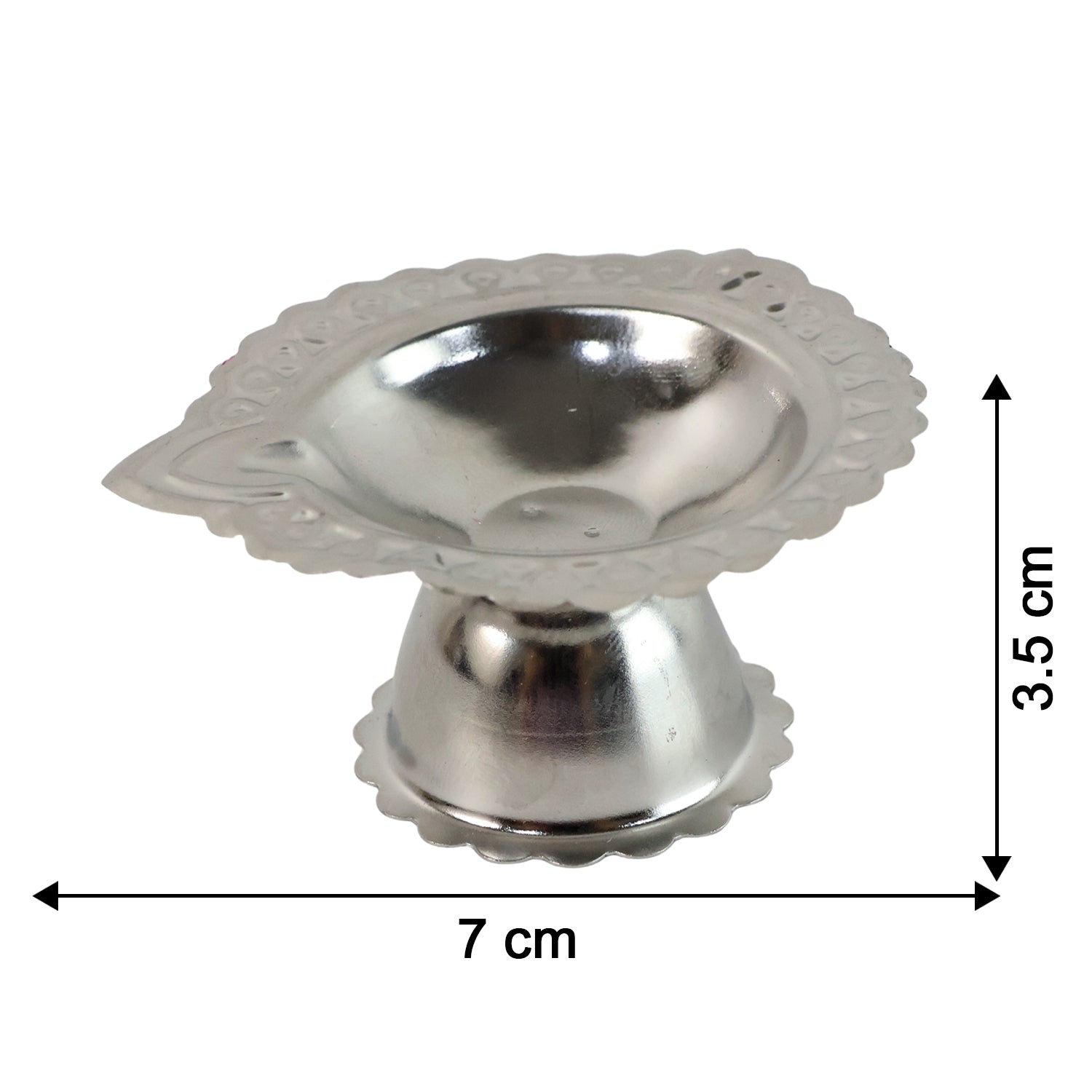 Stainless Steel Traditional Puja Diya Stand  (1 Pc)