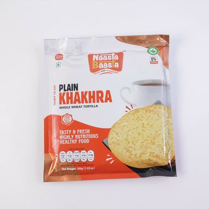 Naasta Baasta Plain Khakhra - Fiber Rich Crispy Daily Snack (200 Gm)
