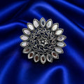 Vintage Silver Floral Statement Ring – Elegant Party Jewellery