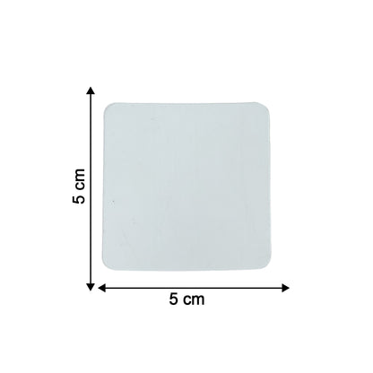 Double Side Sticker showing size 5x5 cm dimensions