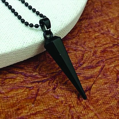 Black Bar Chain Pendent set For mens