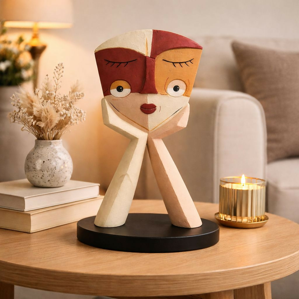 Abstract Face Showpiece for Home Decor Table Display