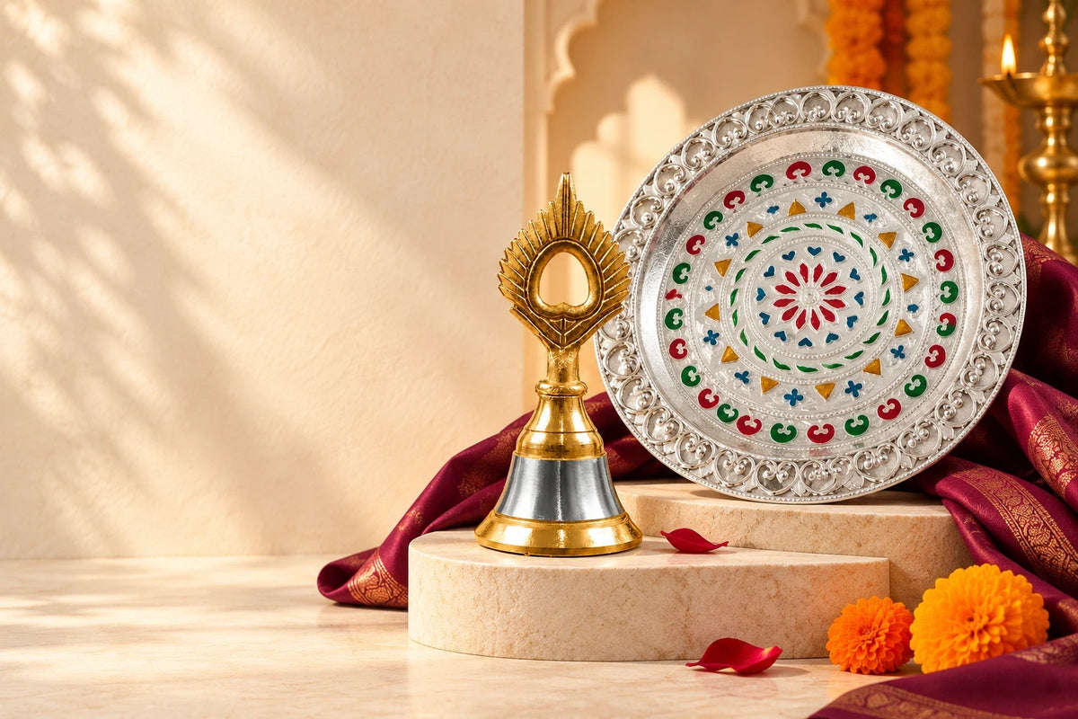 Thoughtful essentials for your festive puja corner.