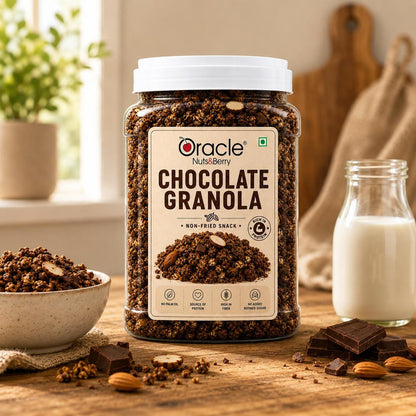 Oracle Choco Granola, Crunchy Wholegrain Chocolate Healthy Oat Cereal Clusters 350g