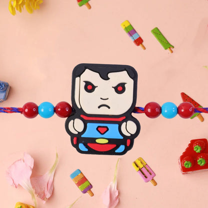 Superhero Rakhi for Brother Cartoon Character Kids Beaded Design (5pcs)
