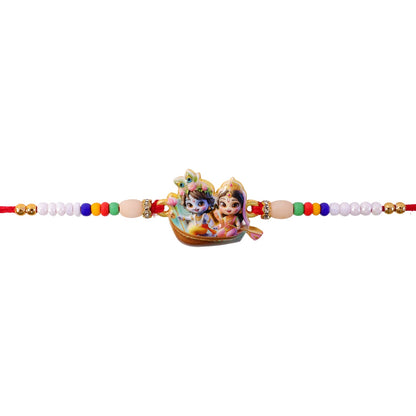 Lord Krishna Radha Rakhi Devotional Gift for Brother (10pcs)
