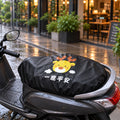 Scooter Seat Cover with Deer Print, Elastic Edge and Securing Straps (1 Pc)