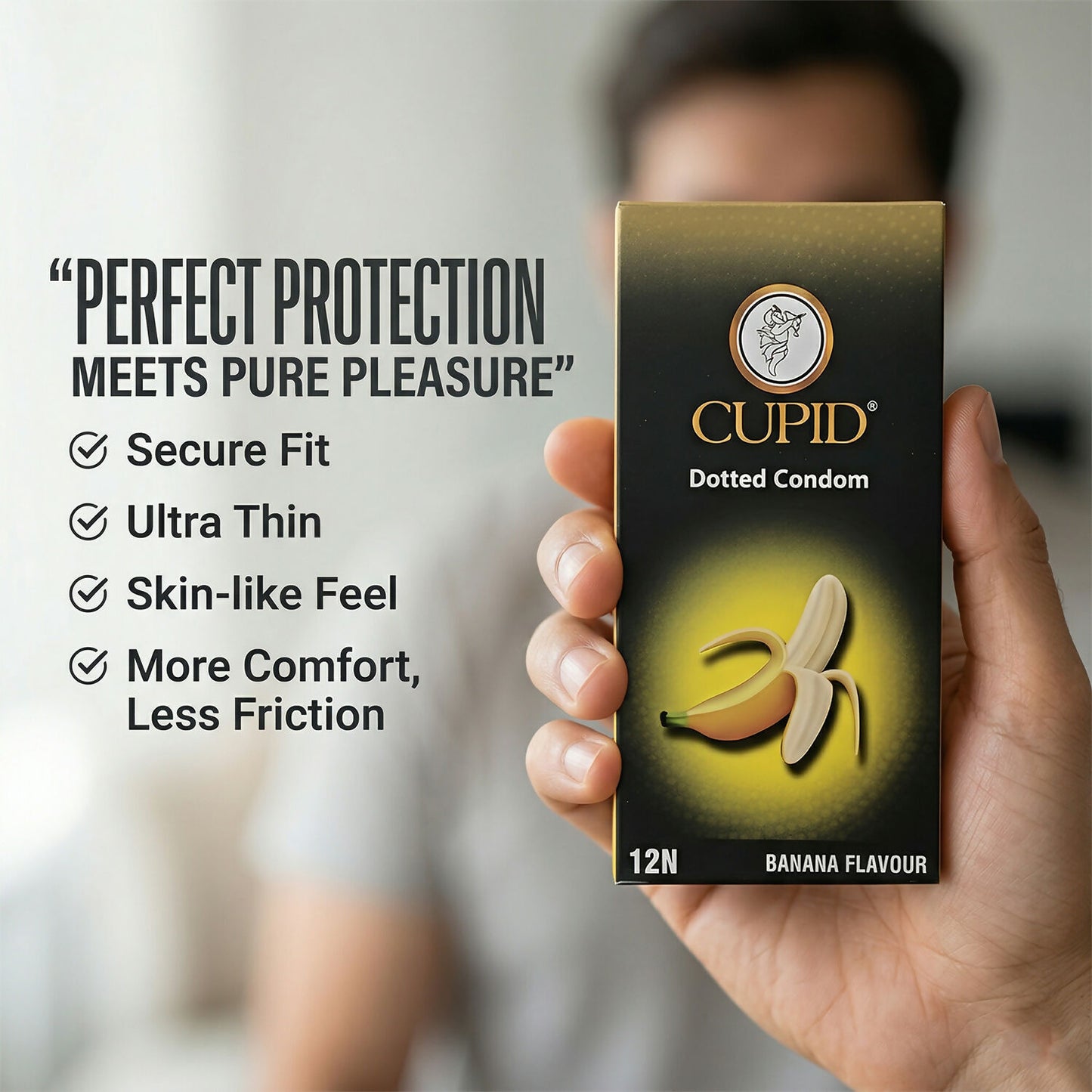 Cupid condom delivery box emphasizing privacy and discreet packaging