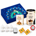 Diwali Gift Hamper with Choco Magic, LED Tealights & Shubh-Labh Decor