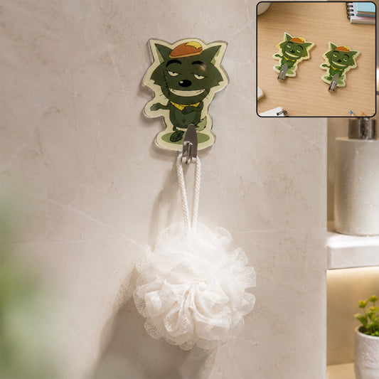 Cartoon Self Adhesive Wall Hooks for Kitchen Mixed Designs (2 Pc)