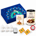 Diwali Gift Hamper with Choco Almonds, LED Tealights & Shubh-Labh Decor