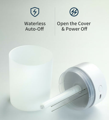 Portable Mini Air Humidifier, Silent Cool Mist Aroma Diffuser for Home, Office, Bedroom & Car – Auto Shut-Off, Compact Design