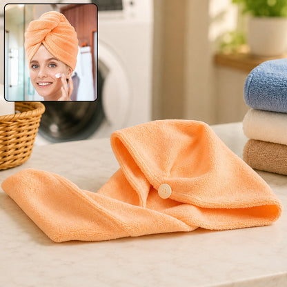 Microfiber Hair Wrap Towel for Women Quick Dry Hair Turban (1 Pc)