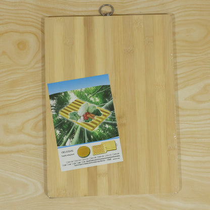 Bamboo Kitchen Chopping Board with Hanging Ring (36 x 26 Cm, 1 Pc)