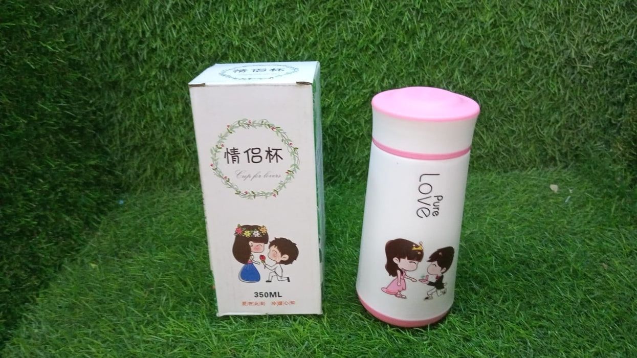 6952 Pure Love Bottle for Anniversary, Birthday Gift Bottle juices, shakes, coffee etc, specially designed for school going boys and girls and sport persons, return gift, birthday gifts online 350ml (MOQ :- 80 pc)