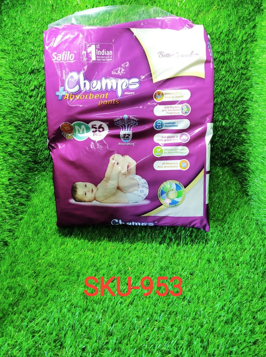 Premium Champs High Absorbent Pant Style Diaper Small, Medium and Large Size Diaper