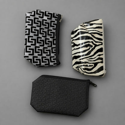 Zipper pouch showing premium stitching detail