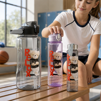 Travel Water Bottle Set of 3 with Leak Proof Lids for Journeys (3 Pc)