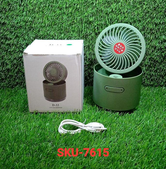 7615 Mini Desktop Cooling Fan, Automatic Shaking Head Rotating Spray humidifier Fan Water Cooling Small Fan Desktop Mini air Conditioning Fan with Small Water Tank (Battery Not Include)