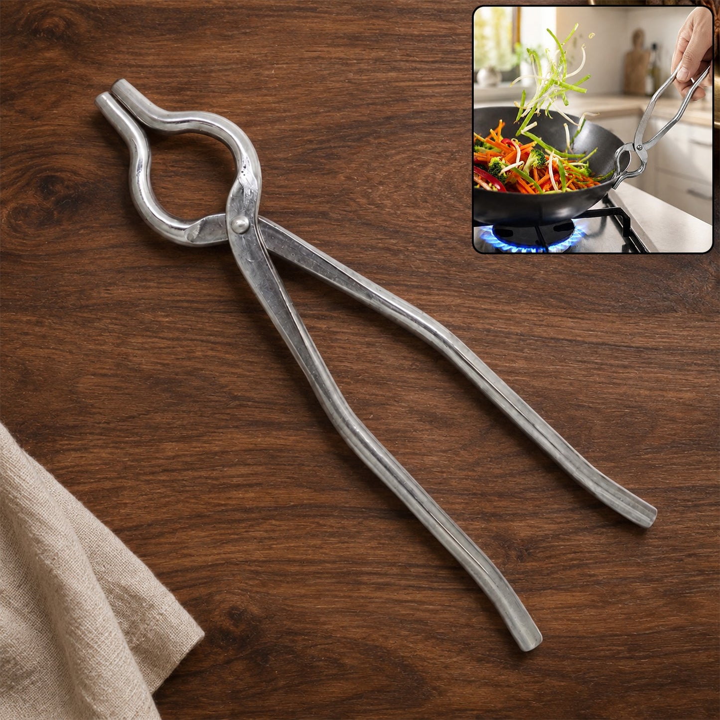 Stainless Steel Tongs – Durable Kitchen Cooking Tongs | CookAura