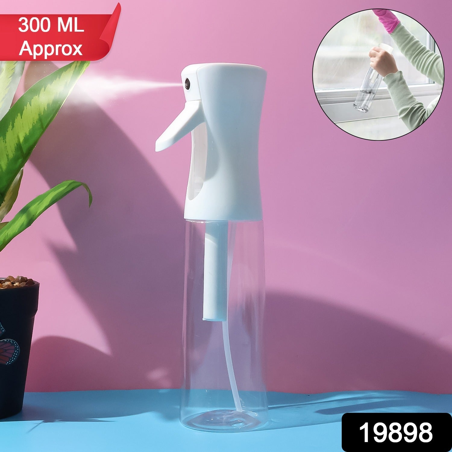 Continuous Fine Mist Spray Bottle - (1 Pc / 300 Ml Appox)