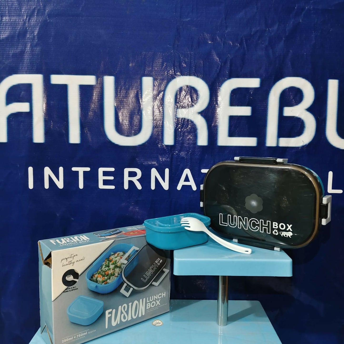 Fusion Lunch Box with 2 in 1 fork and spoon