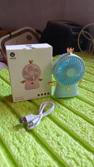 17791 Cute Electric Mini Handheld Fan, Portable USB Rechargeable Mini Fan for Home, Office, Travel and Outdoor Use (1 Pc)