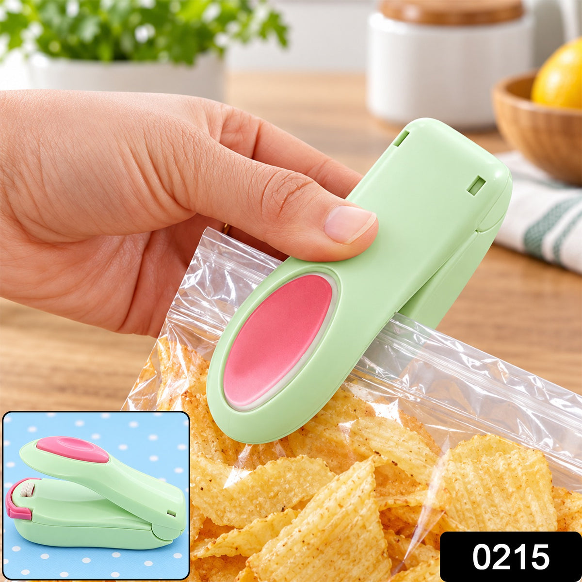 Mini Heat Sealing Machine for Food Bags and Snack Packets (1 Pc)