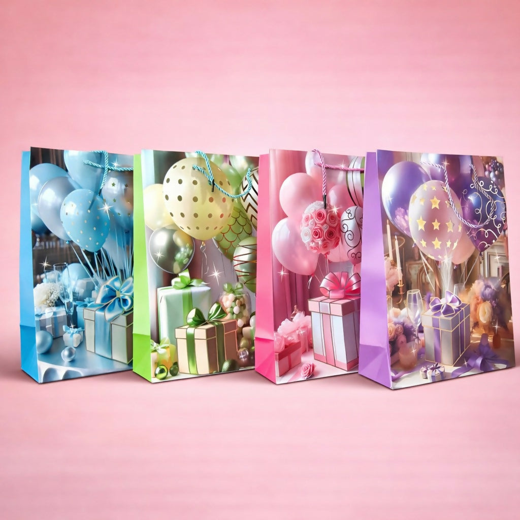 Birthday Celebration Theme Gift Paper Bag with Handle 1 Piece