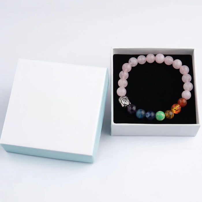 7 Chakra Natural Stone Elastic Bracelet | Patented Design