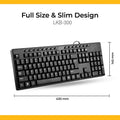 Wired Keyboard – Durable Multimedia USB with 6 Month Warranty