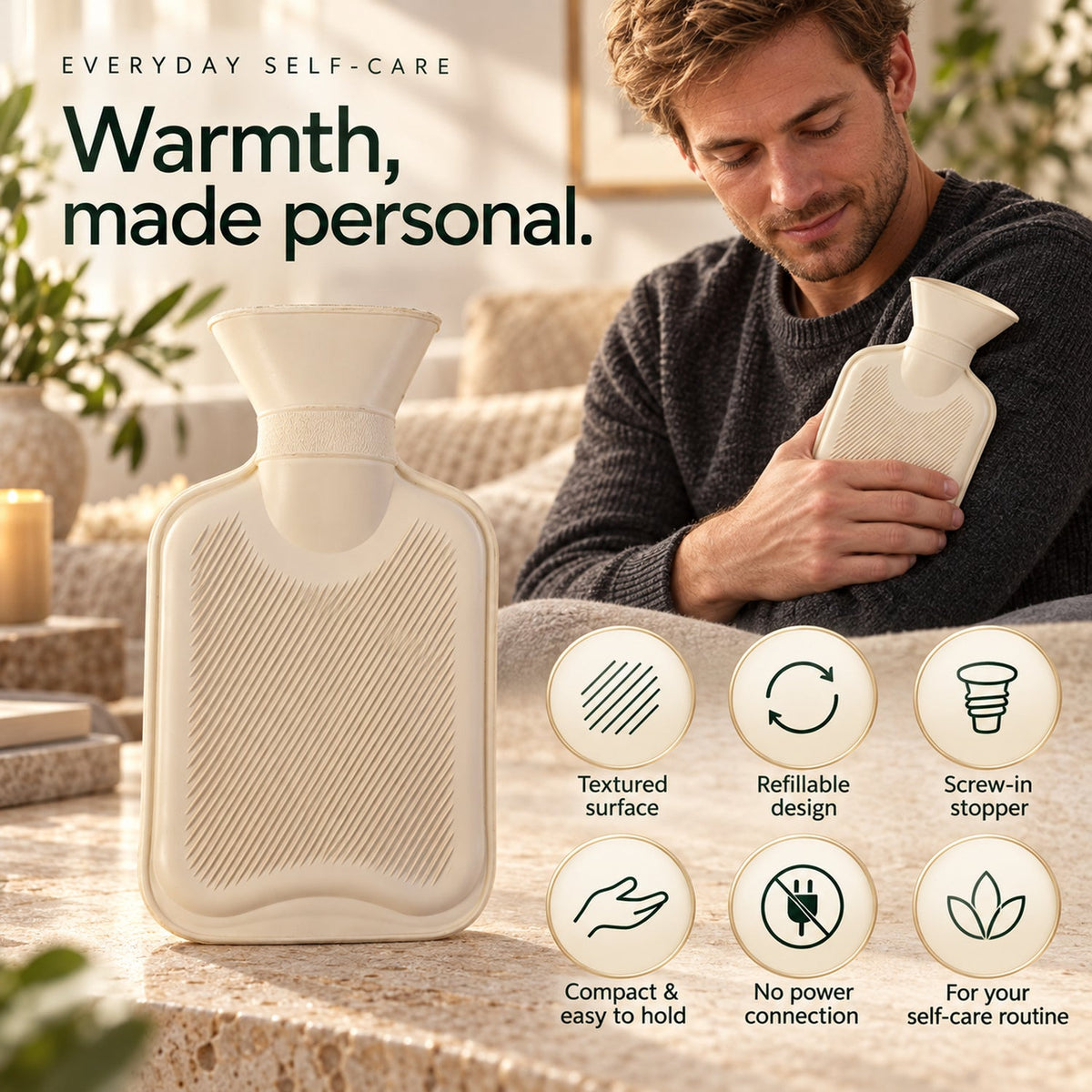 Textured Warm Water Bottle