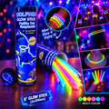 Multicolour Glow Stick Bracelets with Connectors for Parties and Festivals (100 Pc Set)