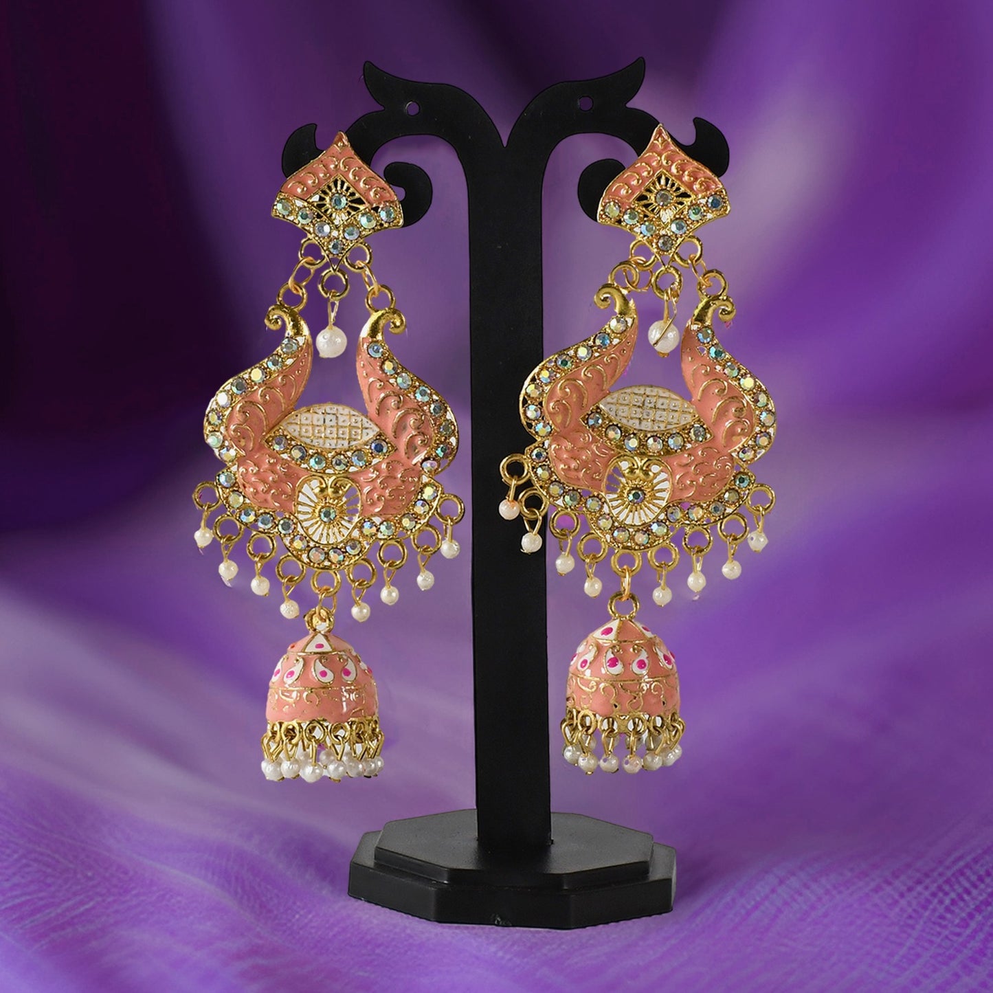 Elegant Long Jhumka Earrings with Intricate Detailing for a Bold Statement