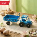 Handcrafted Blue Metal Tractor Toy – Vintage Farm Decor