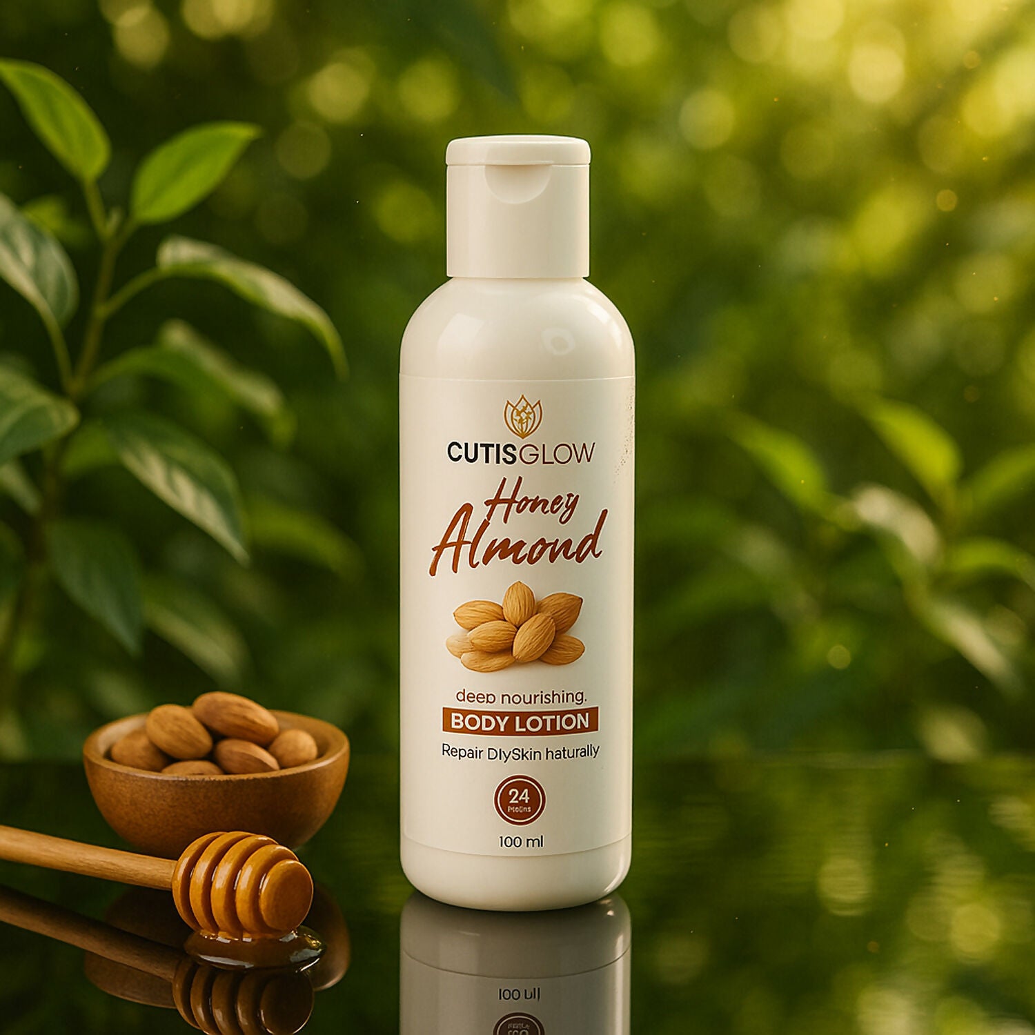 Eyelet CutisGlow Honey Almond Deep Nourishing Body Lotion – Moisturizing & Skin Repair Formula for Dry Skin with 24-Hour Hydration (100ml)