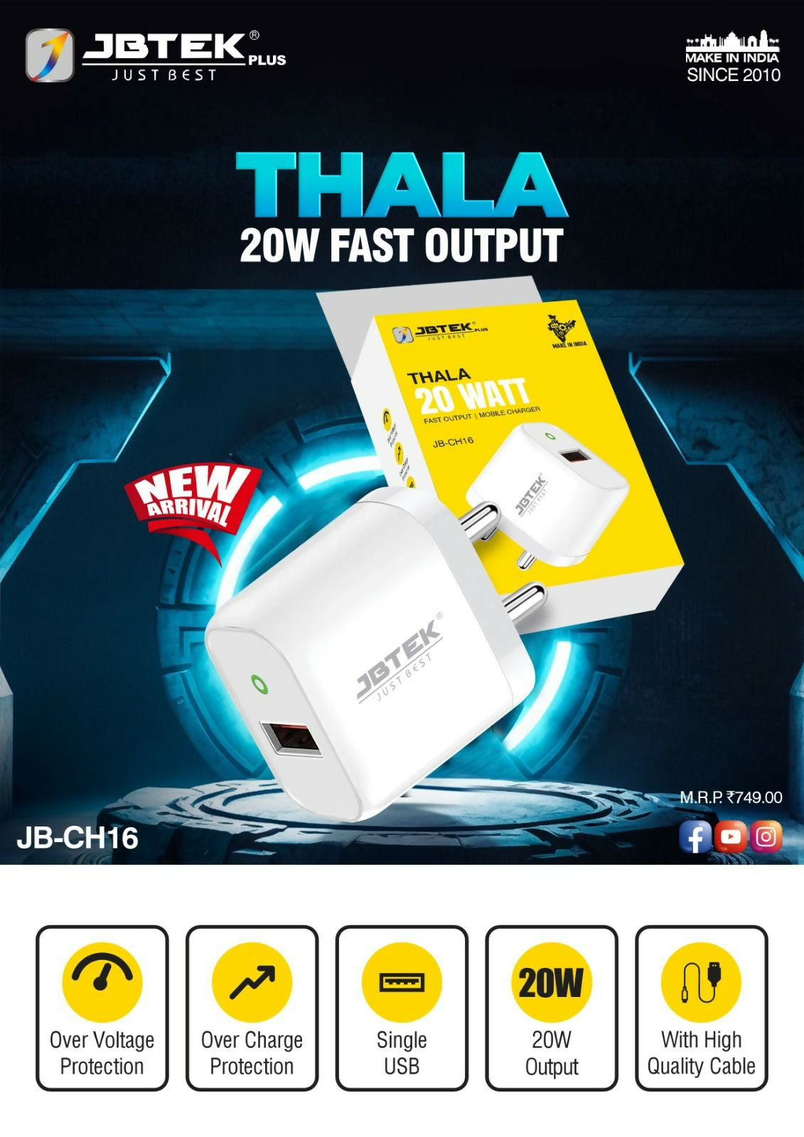 CHARGER 20W TYPE C THALA CH-16