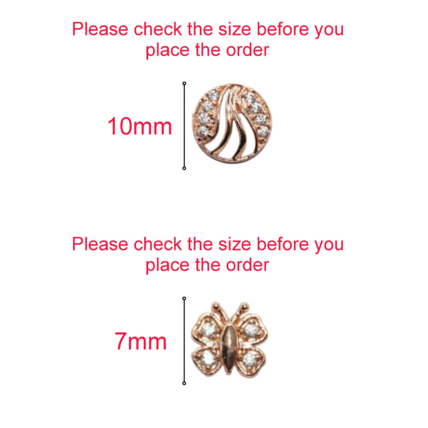 Rose Gold Plated AD Stud Earrings Set (Butterfly & Round) for women and girls Combo Pack of 2