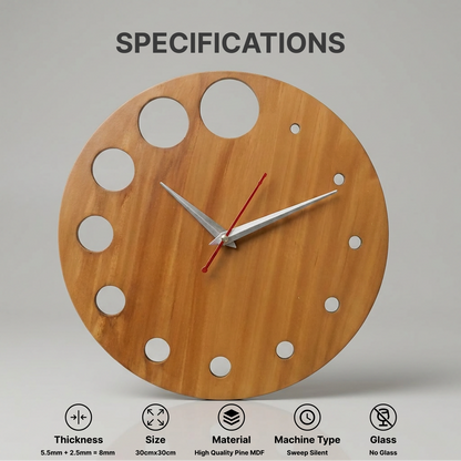 Modern Bubble clock on a light wall in a contemporary living room setting