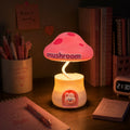 Pink Cute Mushroom LED Study Lamp with Pencil Holder & Sharpener, Rechargeable
