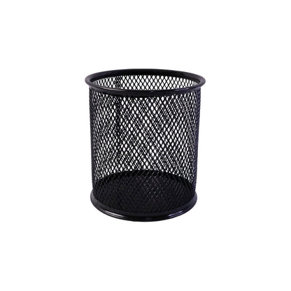 Roundex Metal Pen Stand Black Mesh Desk Organizer For Office And Study Table