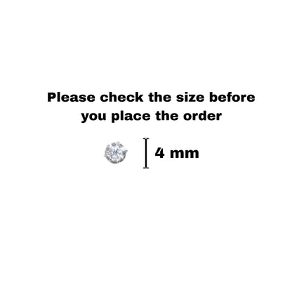 Rose Gold AD Nosepin Stud Flat Back Piercing for women and girls Combo Pack of 6