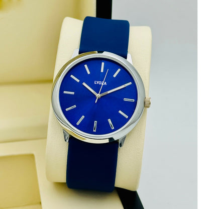 Blue Model with Black silicone Belt Analog Watch - For Men