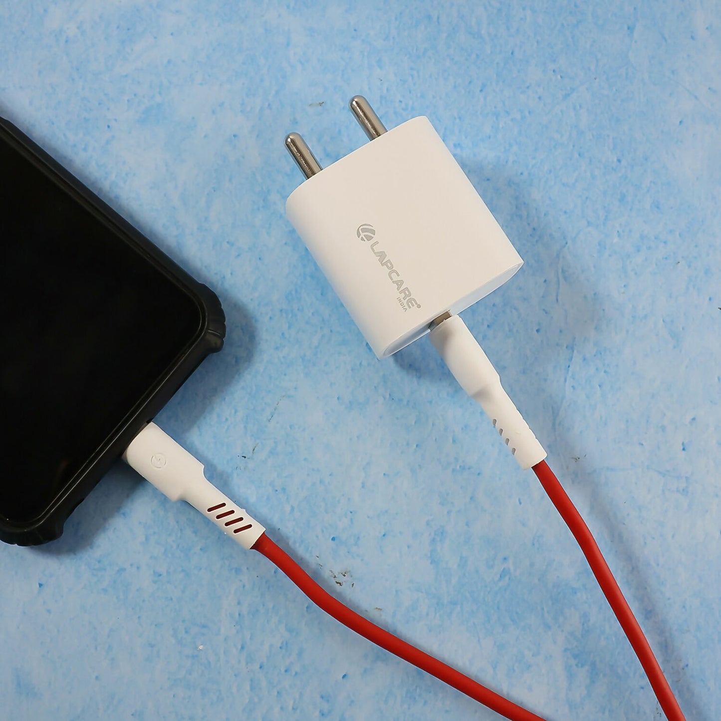 Lapcare USB Fast 20W Charging Adapter with USB to Type C Cable for Smartphones and Devices