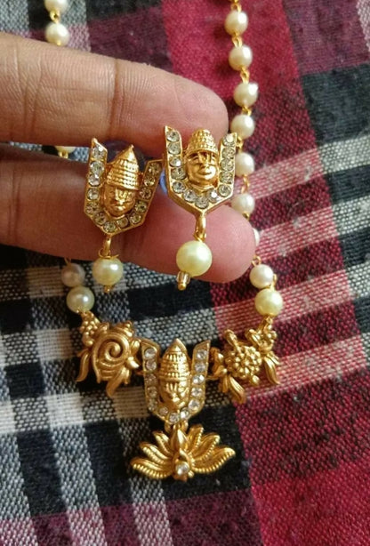 Temple Jewellery Lakshmi Coin Choker with Jhumka Earrings