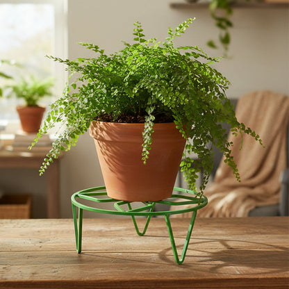 Round Strong Metal Plant Pot Stand for Indoor & Outdoor Garden Use