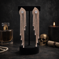 Elegant Luxurious Rose Gold Earrings – Statement Party Jewelry